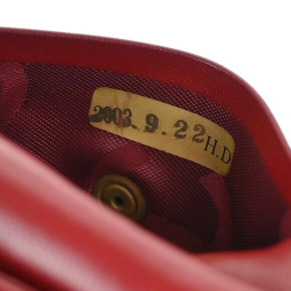 Chanel Red Calfskin Wild Stitch Six Hook Key Case Small Good - Picture 5 of 8